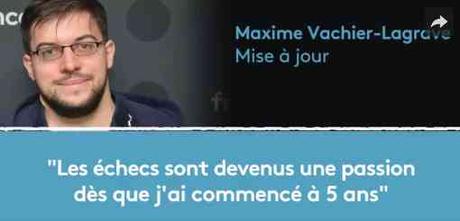 Maxime Vachier-Lagrave, meilleur joueur français d'échecs, était l'invité de Mise à jour