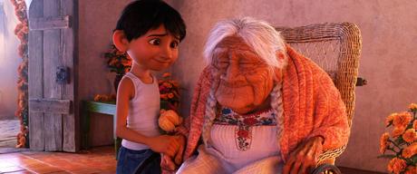 COCO (Pictured) - FAMILY BONDS - In Disney•Pixar’s “Coco,” Miguel (voice of Anthony Gonzalez) has a very special relationship with his great-great-grandmother, Mamá Coco (voice of Ana Ofelia Murguía). Directed by Lee Unkrich and co-directed by Adrian Molina, Disney•Pixar’s “Coco,” opens in U.S. theaters on Nov. 22, 2017. ©2017 Disney•Pixar. All Rights Reserved.