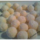 Récapitulatifs chocolat Truffes chocolat blanc noix de coco au thermomix ou sans - La cuisine de poupoule