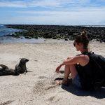 Voyage aux Galápagos en indépendant voyage aux Galápagos bébé lion de mer et moi
