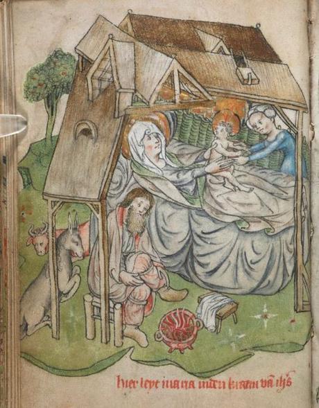 - La chaleur de Joseph Nativite Book of Hours, Dutch 1410-1420, Folio MS 500005 British Library 22v