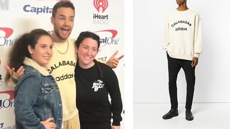 STYLE : Liam Payne wearing a  Yeezy x adidas Calabasas sweatshirt