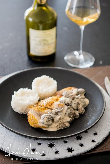 Un plat de fête avec une sauce au vin jaune et double crème de la Gruyère ! Un plat de fête avec une sauce au vin jaune et double crème de la Gruyère !