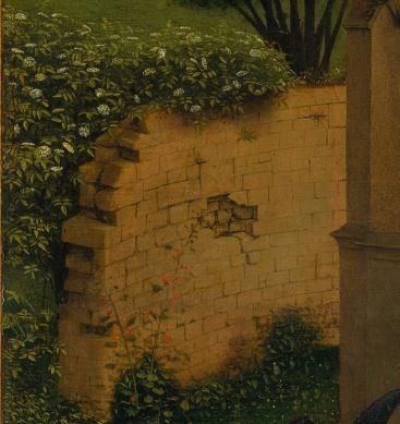 Annonciation Petrus Christus detail jardin