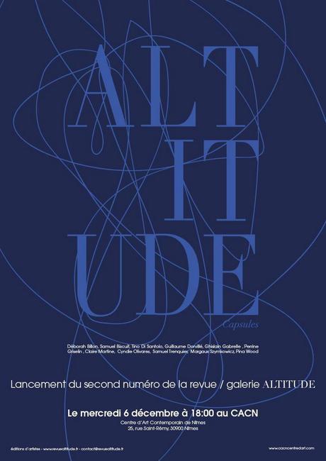 Soirée de présentation de la Revue Altitude numéro deux – Capsules le 6 décembre Soirée de présentation de la Revue Altitude numéro deux – Capsules le 6 décembre