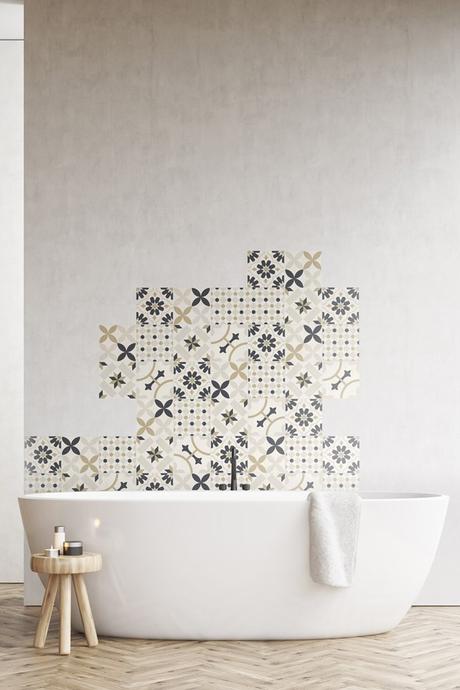 stickers effet carreaux de ciment