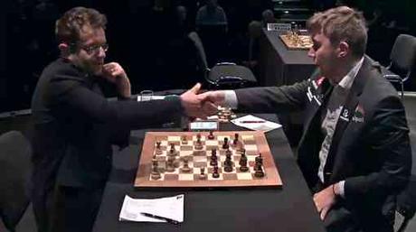 Nulle surprise dans la partie entre Levon Aronian (2805) et Sergey Karjakin (2760) dans la ronde 3 du London Chess Classic 