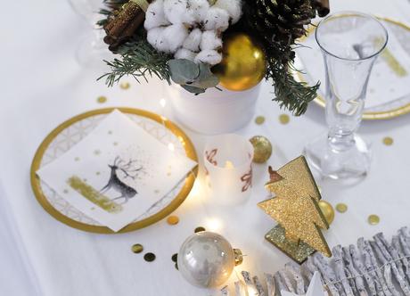 Une table de Noël en Or Une table de Noël en Or