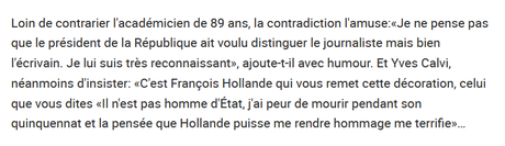 Le Figaro, d'Ormesson, Hollande. Un faux