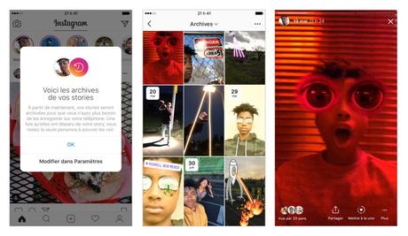 Instagram lance les archives des Stories et les Stories à la une