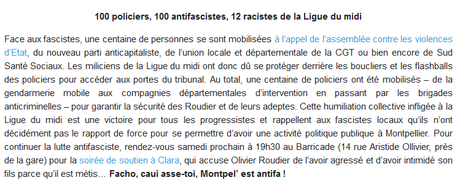 « facho, casse-toi, Montpel’ est #antifa ! » #LigueDuMidi #Montpellier