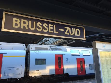 J'ai pris le train en Belgique