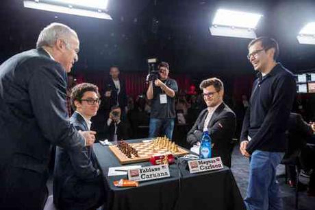 Garry Kasparov et Demis Hassabis au London Chess Classic de Londres - Photo © Maria Emelianova/Chess.com