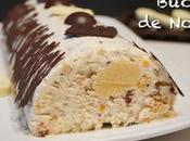 Bûche nougat glacé, coeur orange Cointreau