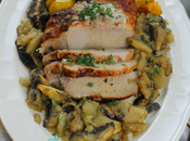 Rôti porc Noël pommes terre caramélisées Danoise