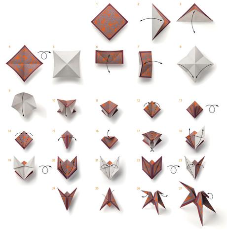 DIY déco : Une guirlande de chevaux en origami