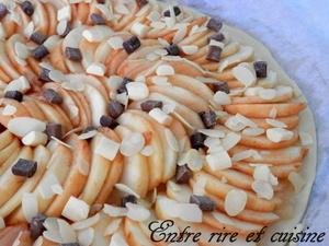 Tarte fine aux pommes et aux 3 chocolats