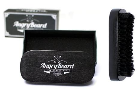 AngryBeard - Brosse à barbe en bois noir