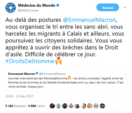 Macron droits l"homme