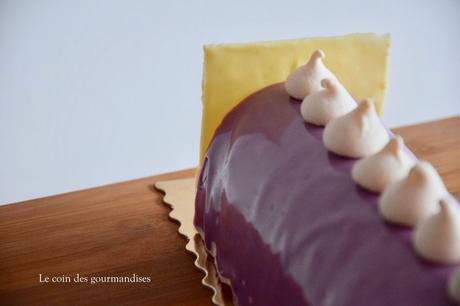 Bûche au chocolat blanc et cerise Bûche au chocolat blanc et cerise