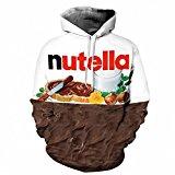 Nouveau automne hiver hommes/femmes Hoodies avec casquette Imprimer Nutella Hip Hop alimentaire sweats à capuche Sweat 3d Tops Survêtements JH0052 M