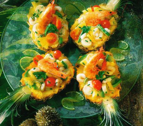 Surprise d’ananas aux crevettes Surprise d’ananas aux crevettes