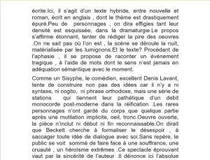 Regard vers le théâtre de Pierre-Marc Levergeois Décembre 2017