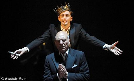 Claudius, played by Patrick Stewart, prays desperately for his soul while Hamlet decides what to do next