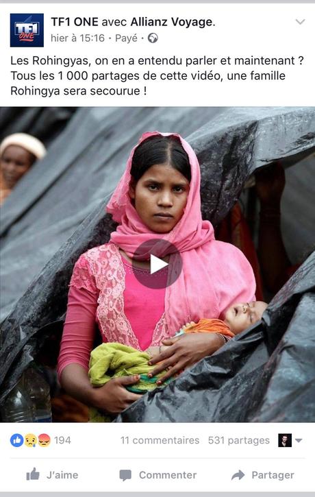 Partage si tu veux sauver un Rohigya