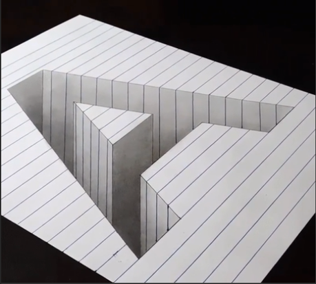 Illusion 3D : la lettre A