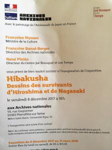 HIBAKUSHA  Dessins des survivants d’Hiroshima et de Nagasaki jusqu’au 31 Mars 2018