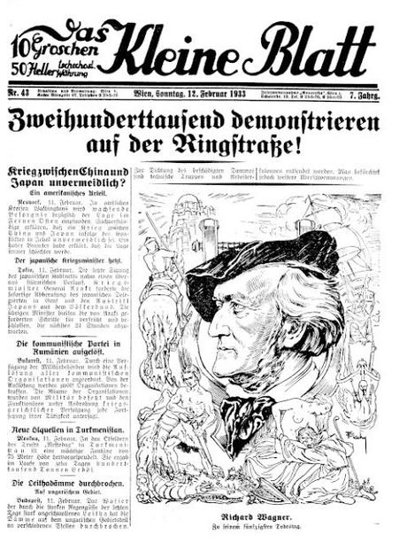 Das Kleine Blatt- Un dessin pour le 50ème anniversaire de la mort de Wagner