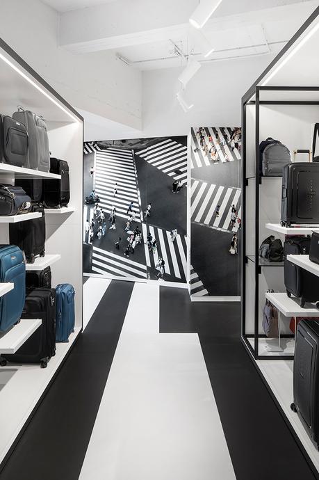 i29 Interior Architects signe le showroom de Samsonite à Amsterdam