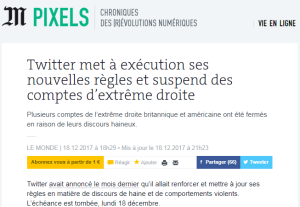 Chouette ! Sur #Twitter, la chasse aux haineux est ouverte ! #antifa