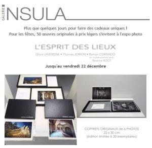 Galerie INSULA  50 Oeuvres originales et « L’Esprit des lieux » Décembre 2018