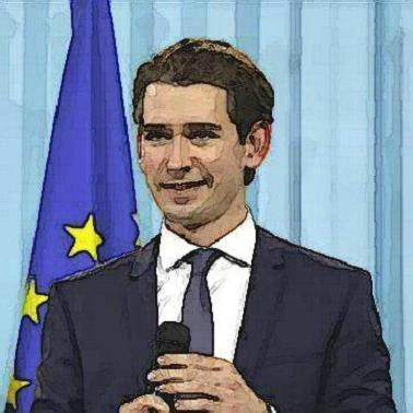 Sebastian Kurz, entre noir et bleu