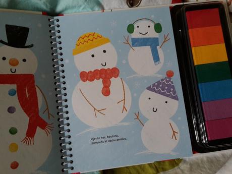 En attendant Noël #36 : les nouveautés Usborne : Dessine avec les doigts Noël - Livre de décalcomanies Noël -