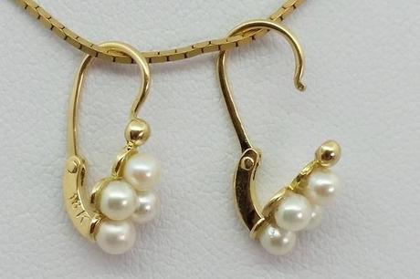 boucles d'oreilles perles de culture en or