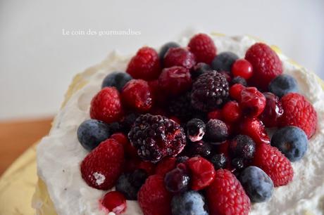 Angel cake aux fruits rouges