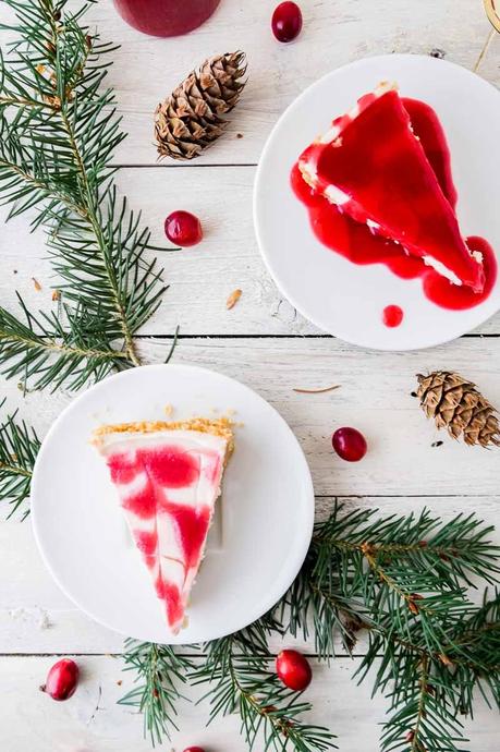 No Bake White Chocolate Cranberry Pie