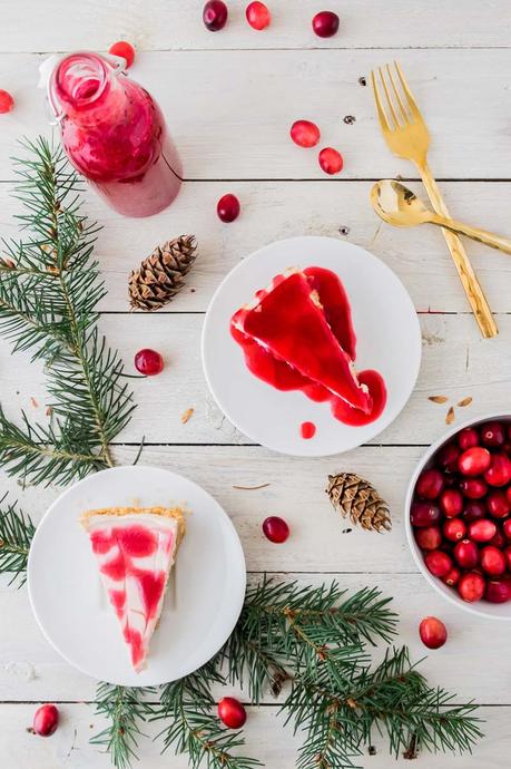 No Bake White Chocolate Cranberry Pie