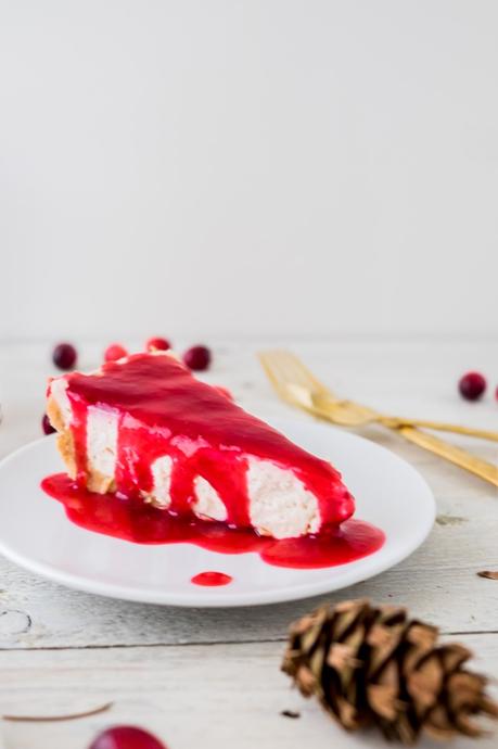 No Bake White Chocolate Cranberry Pie