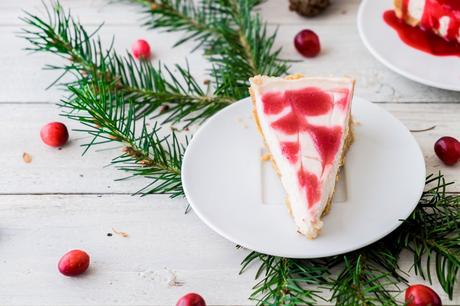 No Bake White Chocolate Cranberry Pie