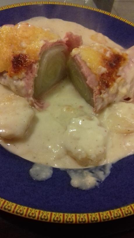 Gratin d'endives au jambon, sauce béchamel