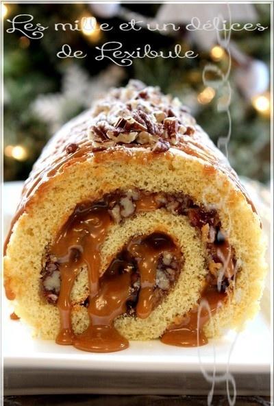 ~Bûche à la saveur de tarte aux pacanes~