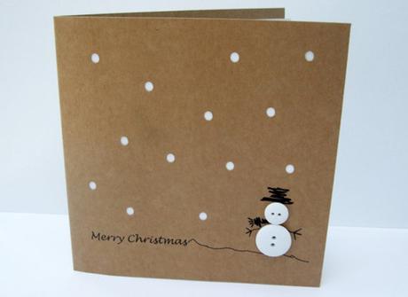 bonhommme de neige diy carte de voeux