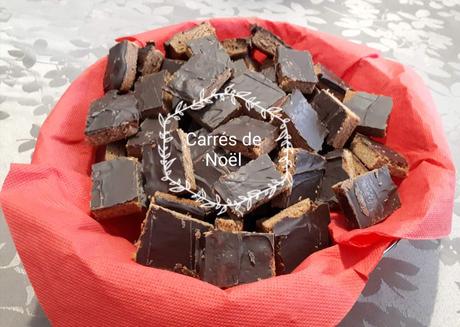 Petits carrés au chocolat-caramel et noisettes