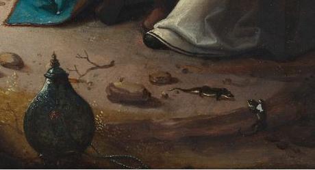Loth and his daughters, Anonymous, 1515-1525 Museum Boijmans Van Beuningen detail salamandre