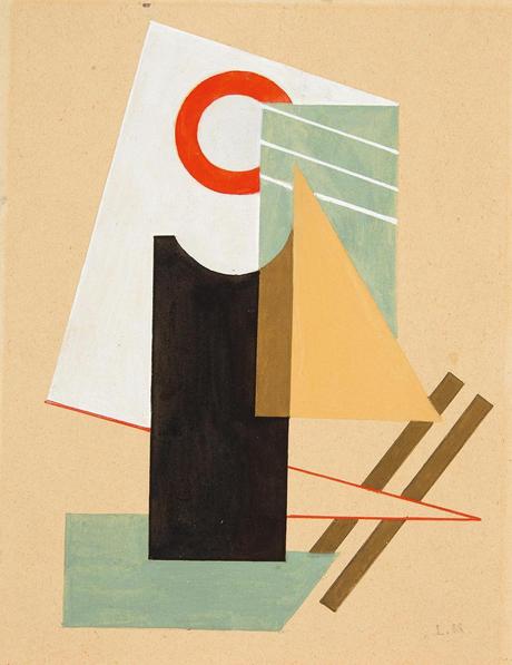 ldarchitektur, Lajos Kassák (1887-1967), Bildarchitektur, 1921-22. Gouache sur papier, 21.5 x 16.5 cm.