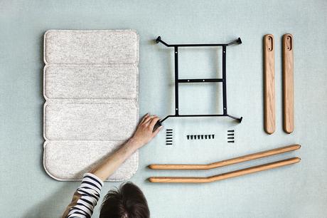 Paddock, la chaise bi-matière du studio Désormeaux/Carette